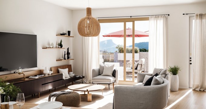 Achat / Vente appartement neuf Douvaine proche centre à 40 min en voiture de Genève (74140) - Réf. 12873