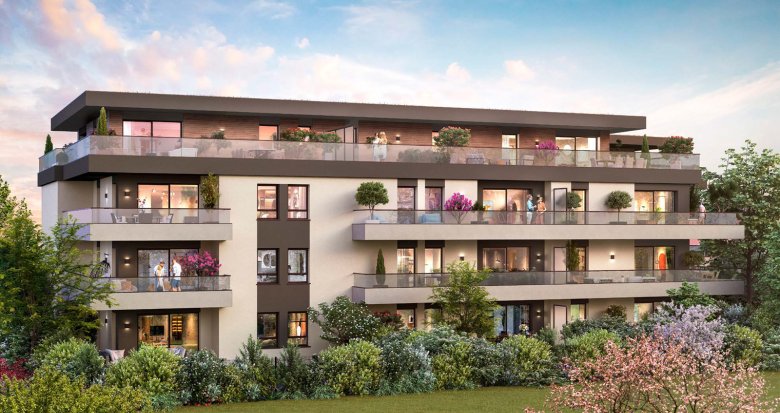 Achat / Vente appartement neuf Douvaine proche centre à 40 min en voiture de Genève (74140) - Réf. 12873